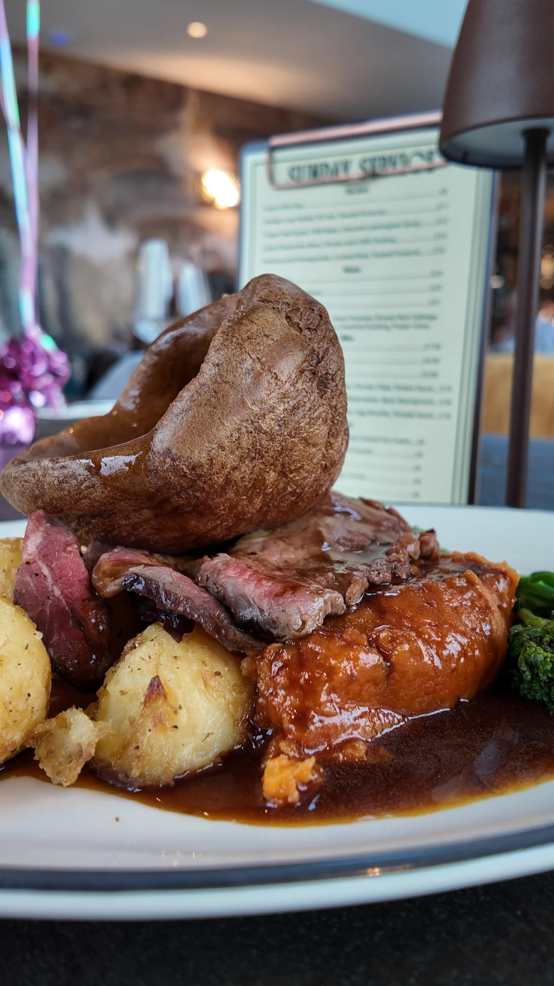 Sunday roast with Yorkshire pudding at Black Rabbit