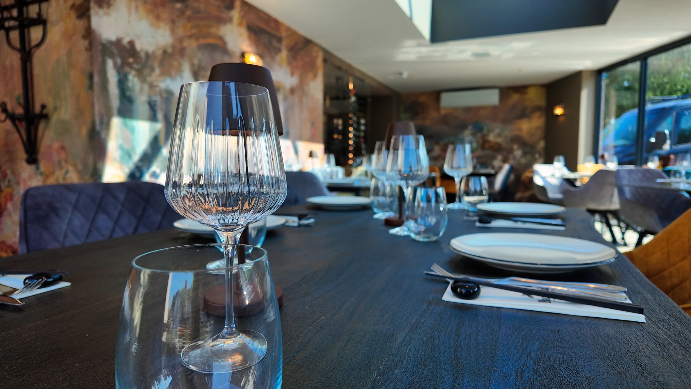 A table laid for dining at Black Rabbit