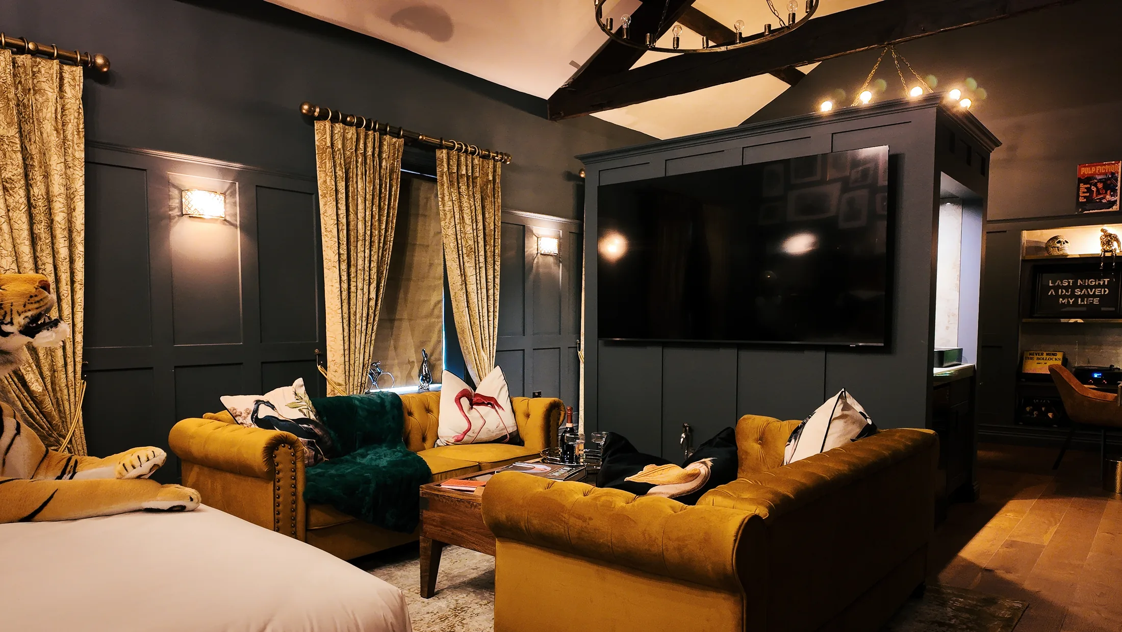 Hangover Suite bedroom at Black Rabbit