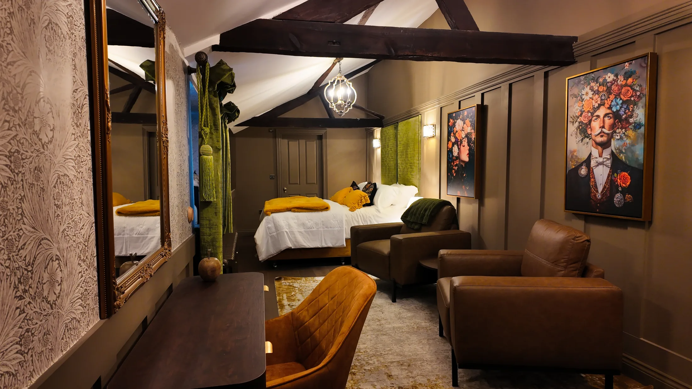 The Burrow bedroom seen from the dressing area